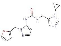 N-[(1-cyclopropyl-1H-imidazol-5-yl)methyl]-N'-[1-(2-furylmethyl)-1H-pyrazol-5-yl]urea