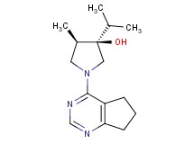 (3R*,4R*)-1-(6,7-dihydro-5H-cyclopenta[d]pyrimidin-4-yl)-3-isopropyl-4-methyl-3-pyrrolidinol