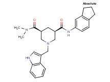 (3S,5R)-N'-(2,3-dihydro-1H-inden-5-yl)-1-(1H-indol-3-ylmethyl)-N,N-dimethyl-3,5-piperidinedicarboxamide