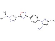 1-{4-[5-(1-isopropyl-1H-pyrazol-4-yl)-1,2,4-oxadiazol-3-yl]phenyl}-3-methyl-1H-pyrazol-5-amine