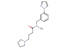 N-methyl-N-[3-(1H-pyrazol-1-yl)benzyl]-4-(1-pyrrolidinyl)butanamide