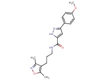 N-[3-(3,5-dimethyl-4-isoxazolyl)propyl]-3-(4-methoxyphenyl)-1H-pyrazole-5-carboxamide