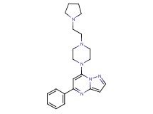5-phenyl-7-{4-[2-(1-pyrrolidinyl)ethyl]-1-piperazinyl}pyrazolo[1,5-a]pyrimidine