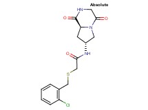 2-[(2-chlorobenzyl)thio]-N-[(7R,8aS)-1,4-dioxooctahydropyrrolo[1,2-a]pyrazin-7-yl]acetamide