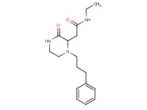 N-ethyl-2-[3-oxo-1-(3-phenylpropyl)-2-piperazinyl]acetamide