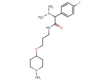 2-(dimethylamino)-2-(4-fluorophenyl)-N-{3-[(1-methyl-4-piperidinyl)oxy]propyl}acetamide