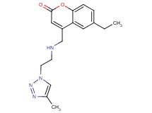 6-ethyl-4-({[2-(4-methyl-1H-1,2,3-triazol-1-yl)ethyl]amino}methyl)-2H-chromen-2-one
