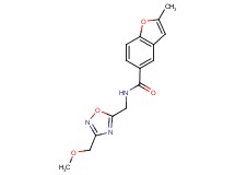 N-{[3-(methoxymethyl)-1,2,4-oxadiazol-5-yl]methyl}-2-methyl-1-benzofuran-5-carboxamide
