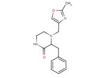 3-benzyl-4-[(2-methyl-1,3-oxazol-4-yl)methyl]piperazin-2-one