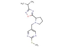 5-{[2-(3-isopropyl-1,2,4-oxadiazol-5-yl)pyrrolidin-1-yl]methyl}-2-(methylthio)pyrimidine