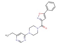 4-ethyl-6-{4-[(5-phenyl-3-isoxazolyl)carbonyl]-1-piperazinyl}pyrimidine