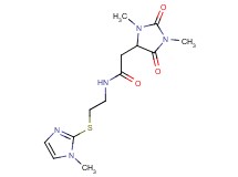 2-(1,3-dimethyl-2,5-dioxo-4-imidazolidinyl)-N-{2-[(1-methyl-1H-imidazol-2-yl)thio]ethyl}acetamide