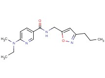 6-[ethyl(methyl)amino]-N-[(3-propyl-5-isoxazolyl)methyl]nicotinamide