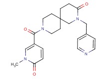 9-[(1-methyl-6-oxo-1,6-dihydropyridin-3-yl)carbonyl]-2-(pyridin-4-ylmethyl)-2,9-diazaspiro[5.5]undecan-3-one