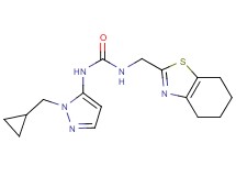 N-[1-(cyclopropylmethyl)-1H-pyrazol-5-yl]-N'-(4,5,6,7-tetrahydro-1,3-benzothiazol-2-ylmethyl)urea