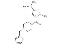 1-[(3-isopropyl-1-methyl-1H-pyrazol-5-yl)carbonyl]-4-(2-thienylmethyl)piperazine