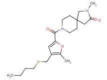 8-{4-[(butylthio)methyl]-5-methyl-2-furoyl}-2-methyl-2,8-diazaspiro[4.5]decan-3-one
