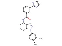 N-[1-(3,4-dimethylphenyl)-4,5,6,7-tetrahydro-1H-indazol-4-yl]-3-(1H-imidazol-2-yl)benzamide