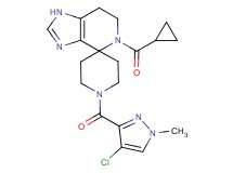 1'-[(4-chloro-1-methyl-1H-pyrazol-3-yl)carbonyl]-5-(cyclopropylcarbonyl)-1,5,6,7-tetrahydrospiro[imidazo[4,5-c]pyridine-4,4'-piperidine]