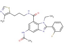 5-(acetylamino)-1-ethyl-2-(2-fluorophenyl)-N-[3-(4-methyl-1,3-thiazol-5-yl)propyl]-1H-benzimidazole-7-carboxamide