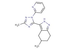 5-methyl-3-(3-methyl-1-pyridin-2-yl-1H-1,2,4-triazol-5-yl)-4,5,6,7-tetrahydro-2H-indazole