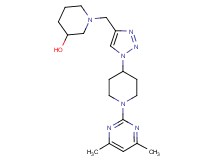 1-({1-[1-(4,6-dimethyl-2-pyrimidinyl)-4-piperidinyl]-1H-1,2,3-triazol-4-yl}methyl)-3-piperidinol bis(trifluoroacetate) (salt)