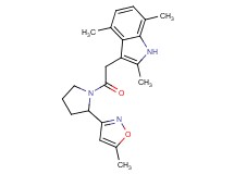 2,4,7-trimethyl-3-{2-[2-(5-methyl-3-isoxazolyl)-1-pyrrolidinyl]-2-oxoethyl}-1H-indole