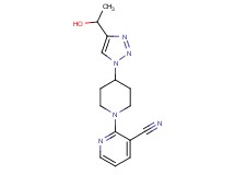 2-{4-[4-(1-hydroxyethyl)-1H-1,2,3-triazol-1-yl]-1-piperidinyl}nicotinonitrile