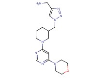 {[1-({1-[6-(4-morpholinyl)-4-pyrimidinyl]-3-piperidinyl}methyl)-1H-1,2,3-triazol-4-yl]methyl}amine bis(trifluoroacetate)