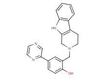 4-(2-pyrazinyl)-2-(1,3,4,9-tetrahydro-2H-beta-carbolin-2-ylmethyl)phenol