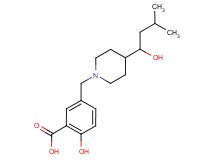 2-hydroxy-5-{[4-(1-hydroxy-3-methylbutyl)-1-piperidinyl]methyl}benzoic acid