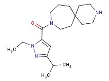 9-[(1-ethyl-3-isopropyl-1H-pyrazol-5-yl)carbonyl]-3,9-diazaspiro[5.6]dodecane