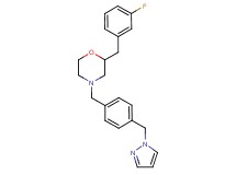 2-(3-fluorobenzyl)-4-[4-(1H-pyrazol-1-ylmethyl)benzyl]morpholine