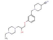 1-{3-[3-(4-ethylpiperazin-1-yl)-2-hydroxypropoxy]benzyl}piperidine-4-carbonitrile