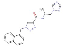 N-[1-methyl-2-(1H-1,2,4-triazol-1-yl)ethyl]-1-(1-naphthylmethyl)-1H-1,2,3-triazole-4-carboxamide