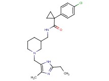 1-(4-chlorophenyl)-N-({1-[(2-ethyl-4-methyl-1H-imidazol-5-yl)methyl]-3-piperidinyl}methyl)cyclopropanecarboxamide