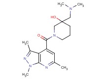 3-[(dimethylamino)methyl]-1-[(1,3,6-trimethyl-1H-pyrazolo[3,4-b]pyridin-4-yl)carbonyl]-3-piperidinol