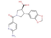 (3S*,4R*)-1-[(6-aminopyridin-3-yl)carbonyl]-4-(1,3-benzodioxol-5-yl)pyrrolidine-3-carboxylic acid