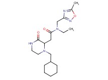 2-[1-(cyclohexylmethyl)-3-oxo-2-piperazinyl]-N-ethyl-N-[(5-methyl-1,2,4-oxadiazol-3-yl)methyl]acetamide