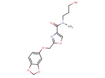 2-[(1,3-benzodioxol-5-yloxy)methyl]-N-(3-hydroxypropyl)-N-methyl-1,3-oxazole-4-carboxamide