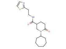 1-cycloheptyl-6-oxo-N-[2-(1,3-thiazol-2-yl)ethyl]-3-piperidinecarboxamide