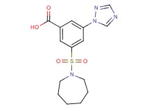 3-(azepan-1-ylsulfonyl)-5-(1H-1,2,4-triazol-1-yl)benzoic acid