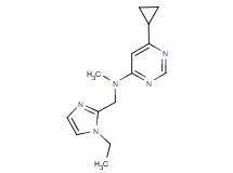 6-cyclopropyl-N-[(1-ethyl-1H-imidazol-2-yl)methyl]-N-methylpyrimidin-4-amine