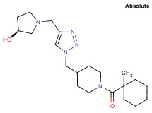 (3S)-1-{[1-({1-[(1-methylcyclohexyl)carbonyl]-4-piperidinyl}methyl)-1H-1,2,3-triazol-4-yl]methyl}-3-pyrrolidinol trifluoroacetate (salt)