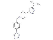 4-(3-isopropyl-1H-pyrazol-5-yl)-1-[4-(1H-1,2,4-triazol-1-yl)benzyl]piperidine