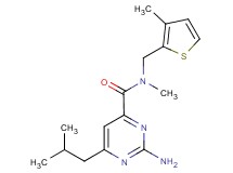 2-amino-6-isobutyl-N-methyl-N-[(3-methyl-2-thienyl)methyl]pyrimidine-4-carboxamide