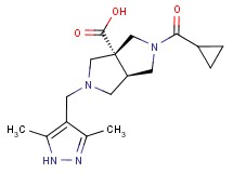 (3aR*,6aR*)-2-(cyclopropylcarbonyl)-5-[(3,5-dimethyl-1H-pyrazol-4-yl)methyl]hexahydropyrrolo[3,4-c]pyrrole-3a(1H)-carboxylic acid