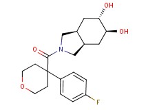 (3aR*,5S*,6S*,7aS*)-2-{[4-(4-fluorophenyl)tetrahydro-2H-pyran-4-yl]carbonyl}octahydro-1H-isoindole-5,6-diol
