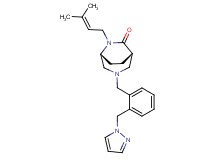 (1S*,5R*)-6-(3-methylbut-2-en-1-yl)-3-[2-(1H-pyrazol-1-ylmethyl)benzyl]-3,6-diazabicyclo[3.2.2]nonan-7-one