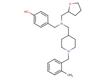 4-{[{[1-(2-methylbenzyl)-4-piperidinyl]methyl}(tetrahydro-2-furanylmethyl)amino]methyl}phenol